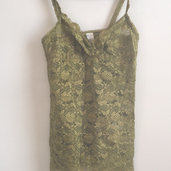 Pins And Needles Green Lace Camisole style Shirt Size S - Picture 1 of 8